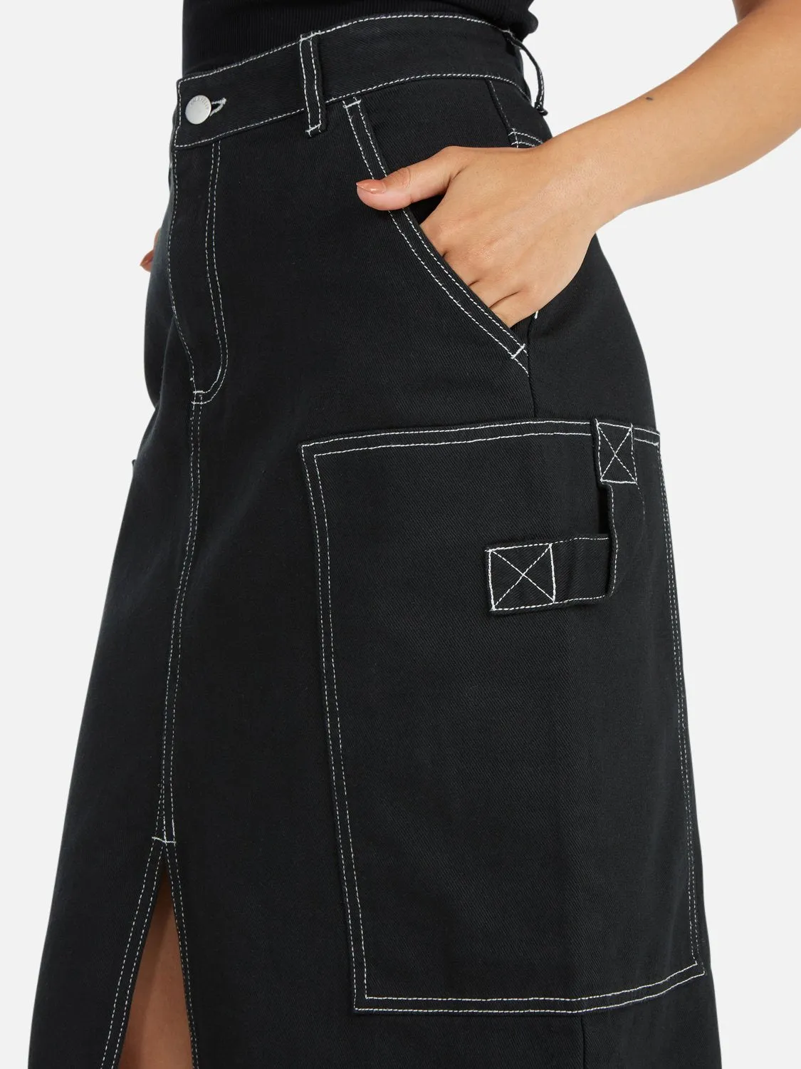 Athleisure Maxi Skirt - Black/ White sold by Ena Pelly product image thumbnail 5