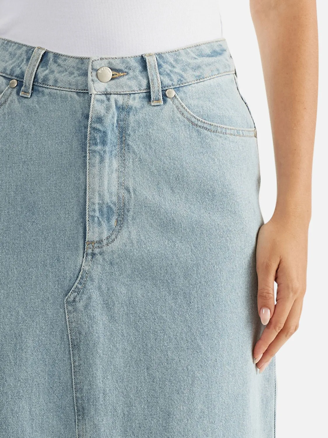 Hatty Denim Maxi Skirt - Blue Wash sold by Ena Pelly product image thumbnail 4