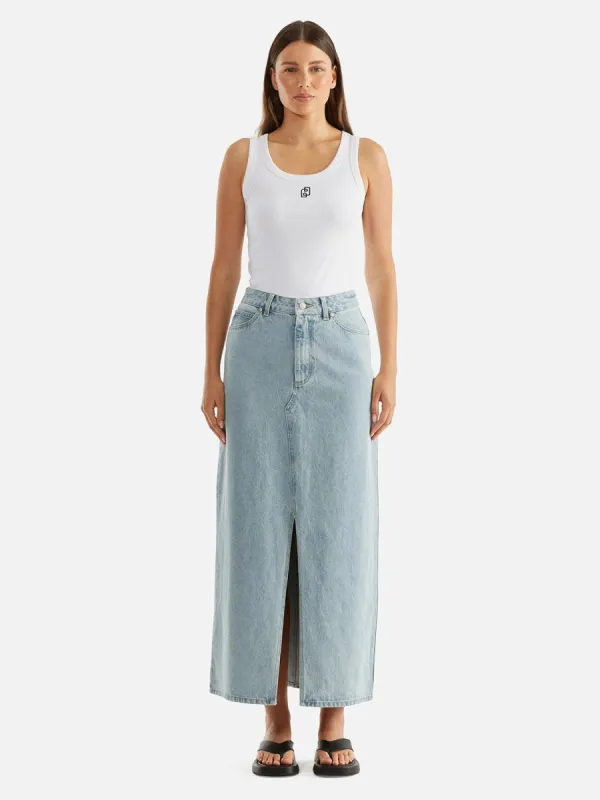 Hatty Denim Maxi Skirt - Blue Wash sold by Ena Pelly