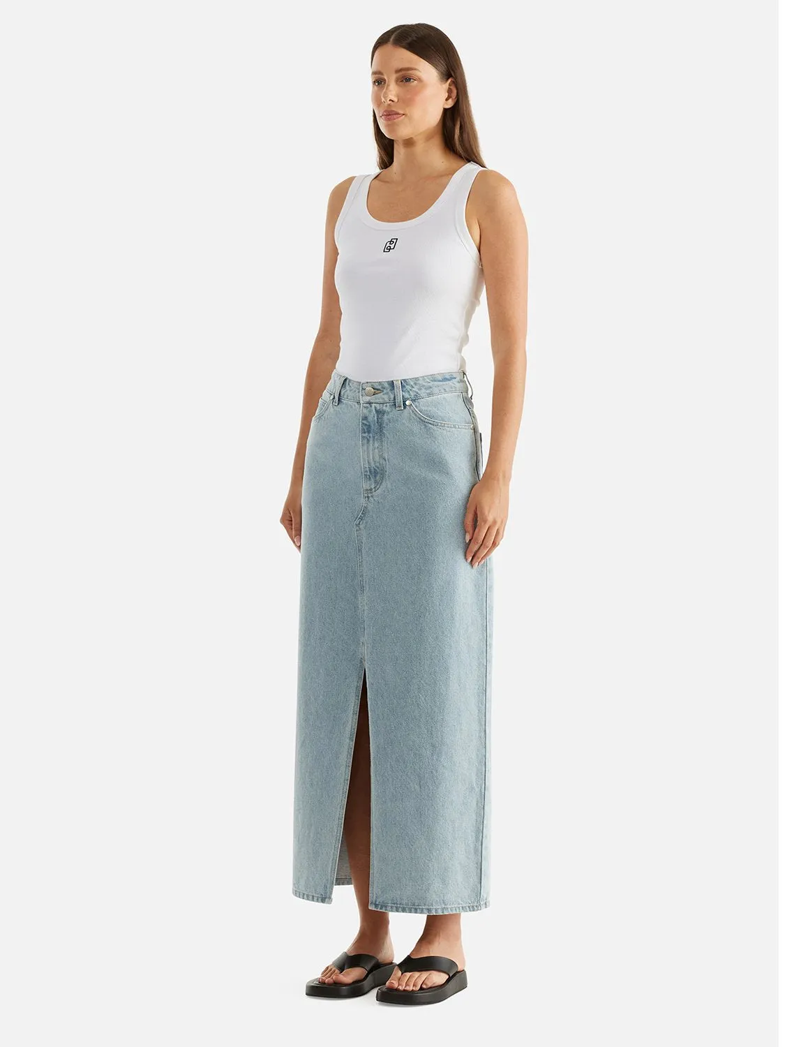 Hatty Denim Maxi Skirt - Blue Wash sold by Ena Pelly product image thumbnail 2