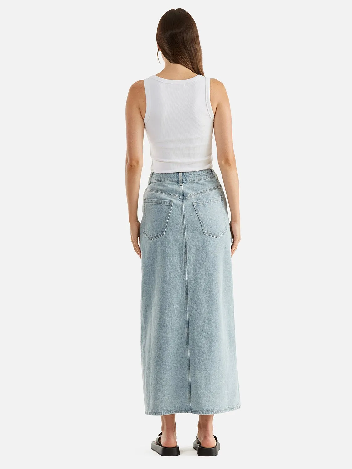 Hatty Denim Maxi Skirt - Blue Wash sold by Ena Pelly product image thumbnail 3