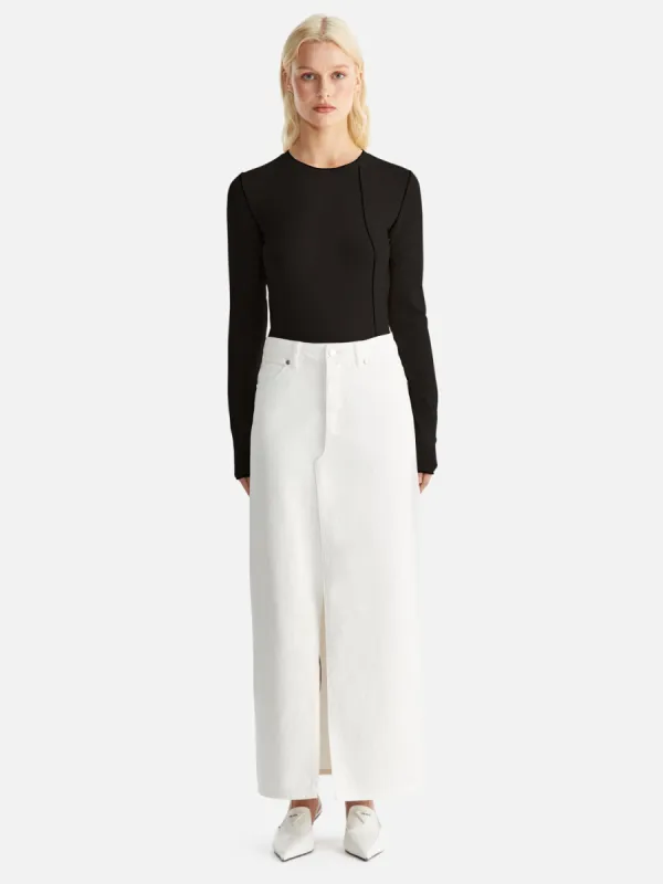 Hatty Denim Maxi Skirt - Vintage White sold by Ena Pelly