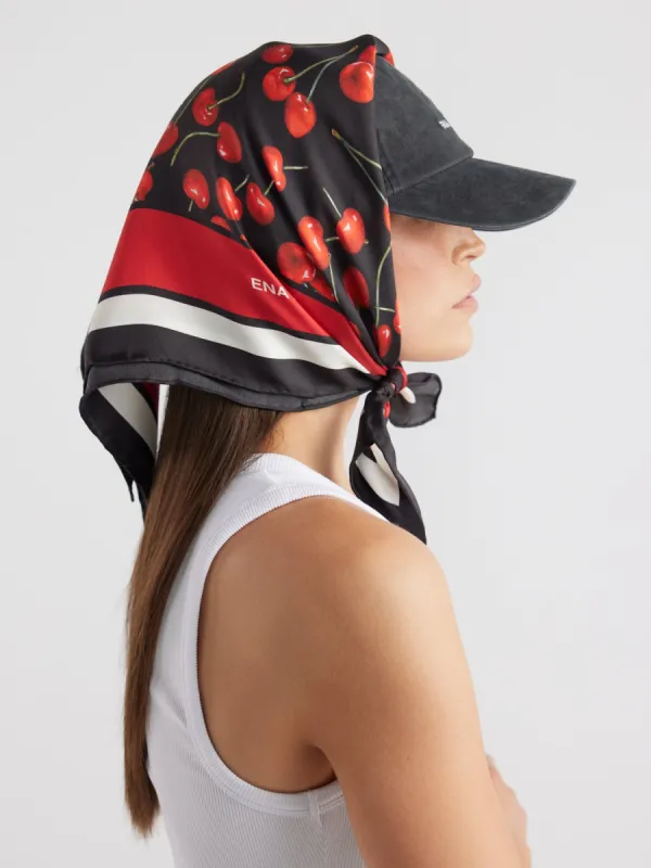 SMALL SILKY SCARF - Cherry sold by Ena Pelly