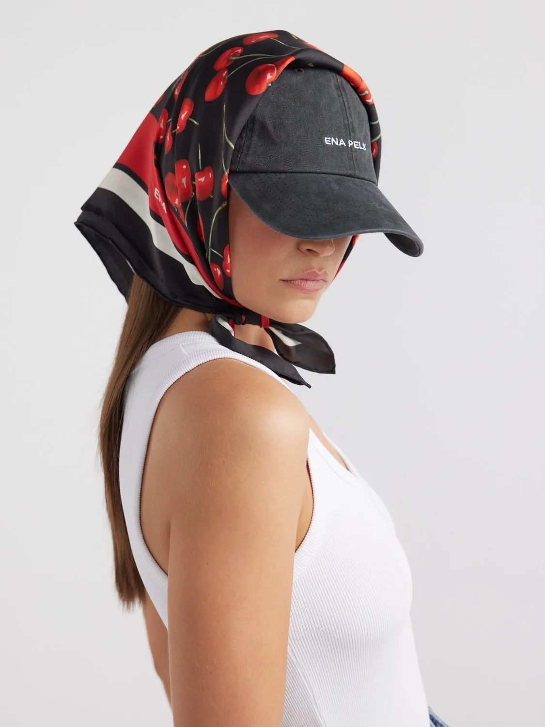 SMALL SILKY SCARF - Cherry sold by Ena Pelly product image thumbnail 2