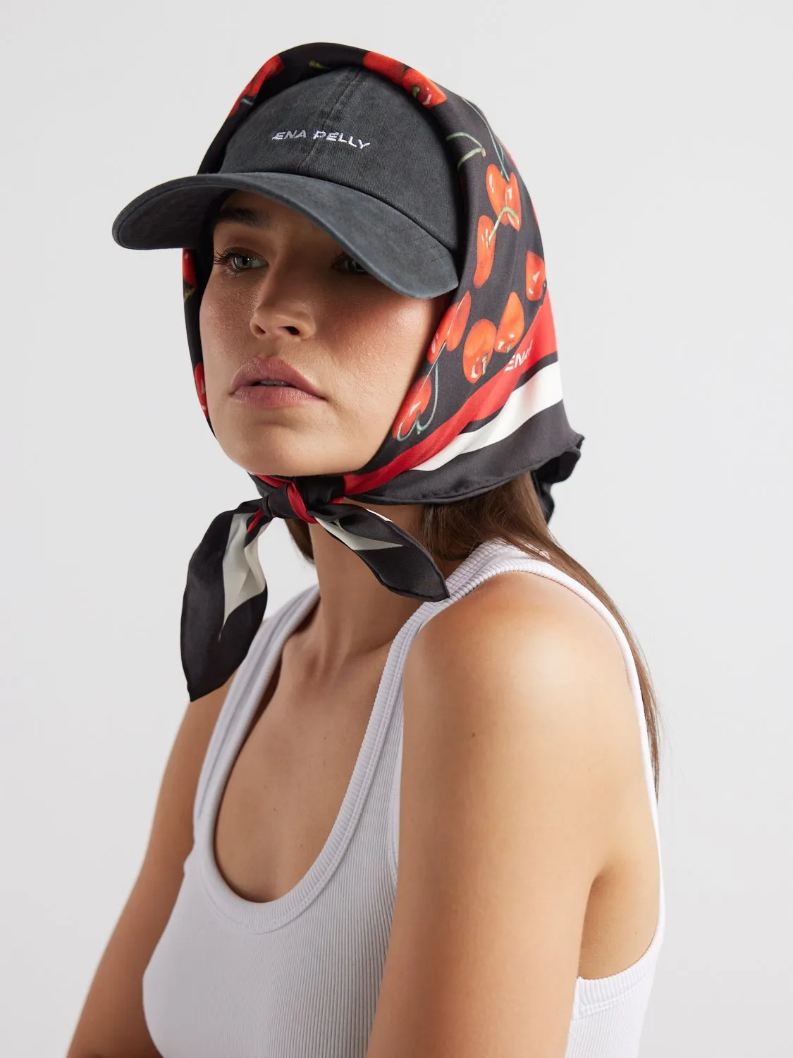 SMALL SILKY SCARF - Cherry sold by Ena Pelly product image thumbnail 3