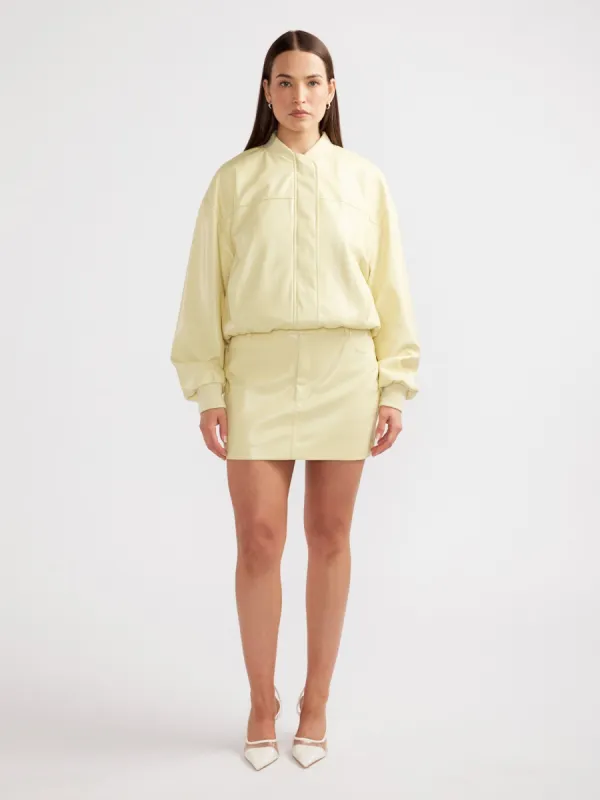 OLIVIA LONGLINE BOMBER JACKET - Panacotta sold by Ena Pelly