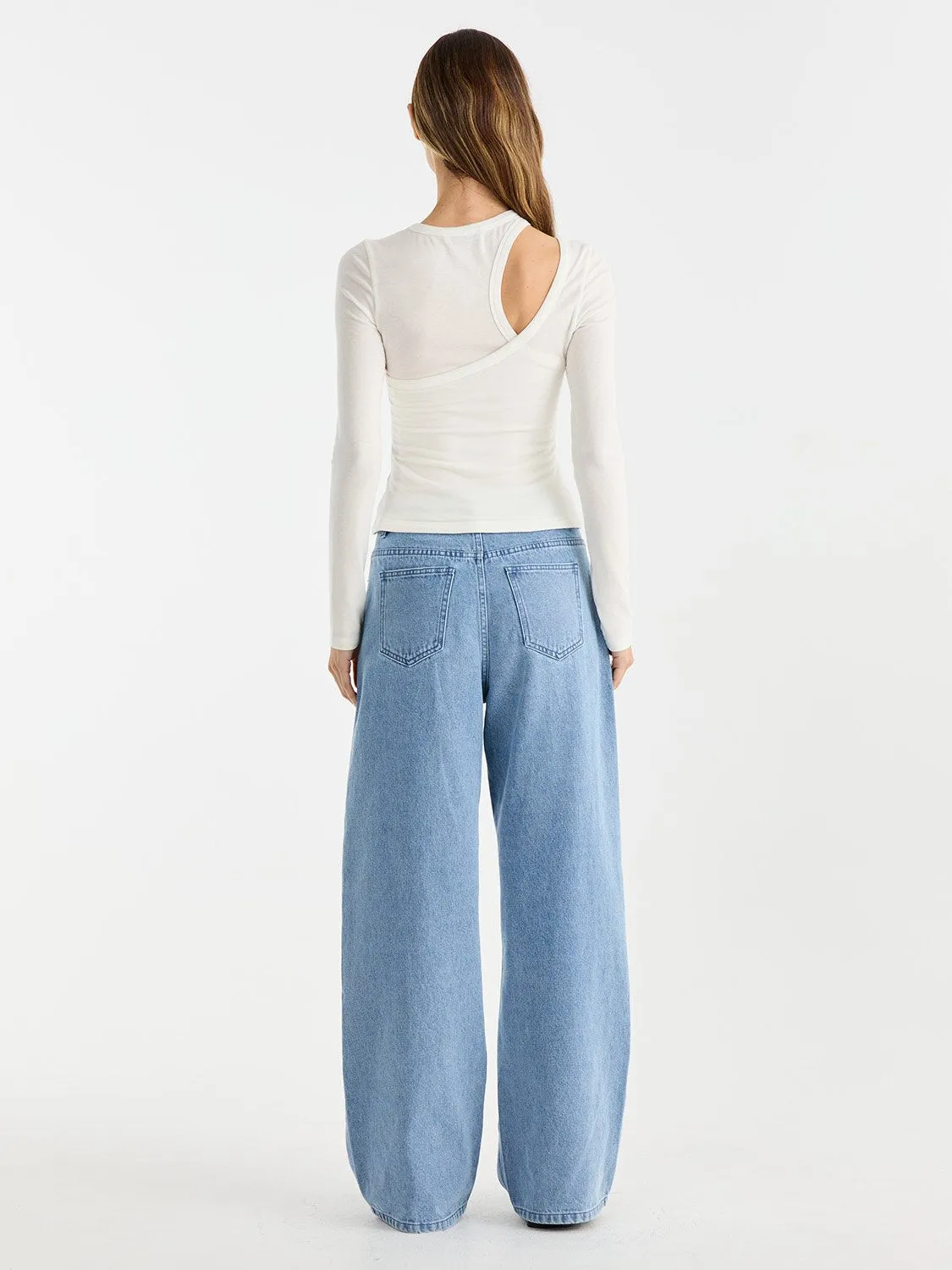 MAXI RIB TOP - White sold by Ena Pelly product image thumbnail 3