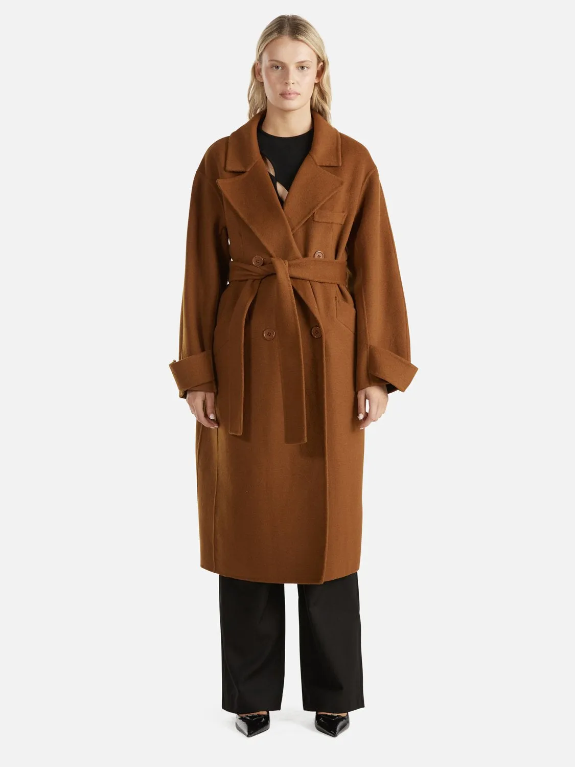 Cecilia Wool Coat - Biscuit sold by Ena Pelly product image thumbnail 4