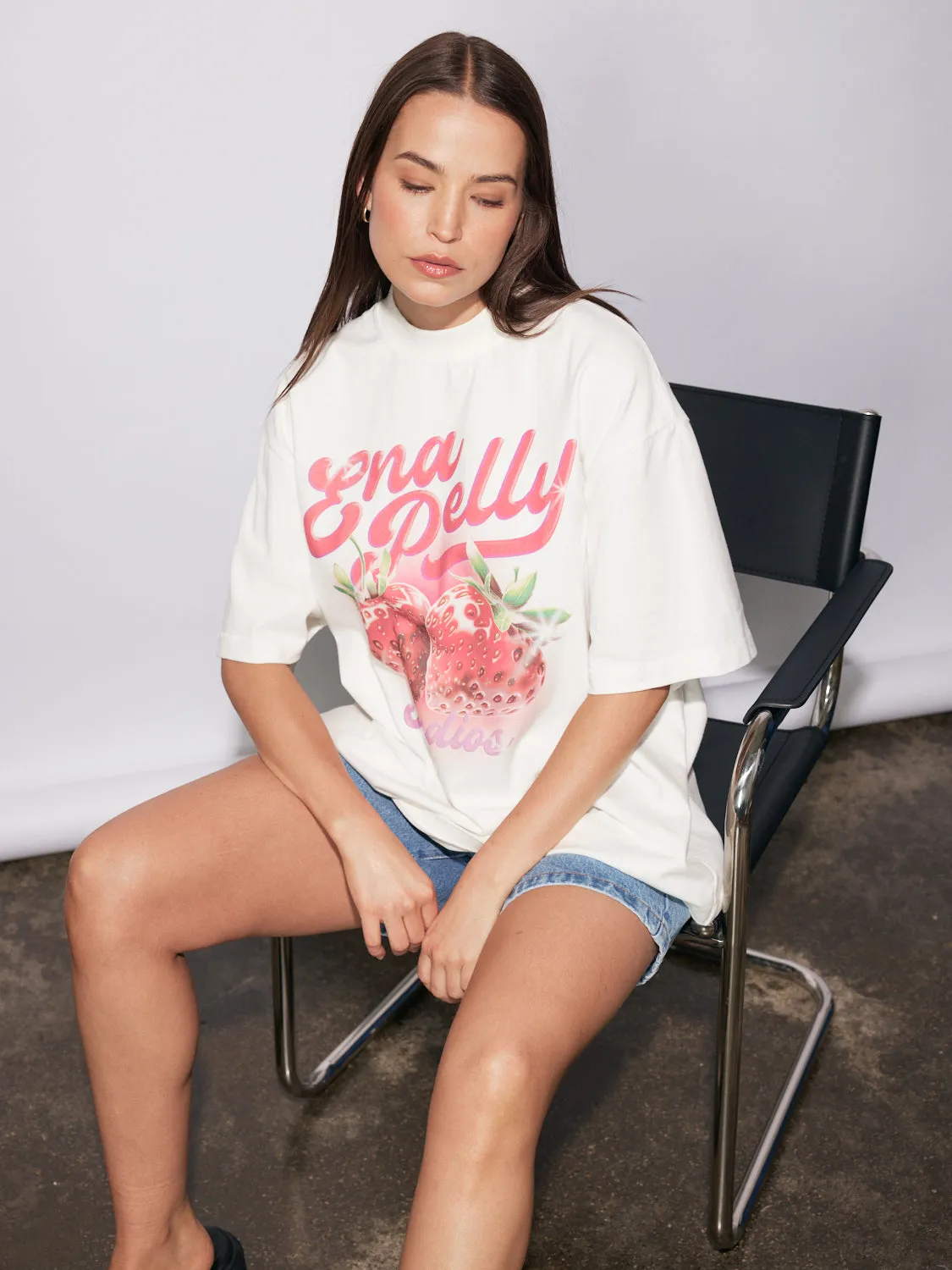 STRAWBERRY GLOW TEE - Vintage White sold by Ena Pelly product image thumbnail 2