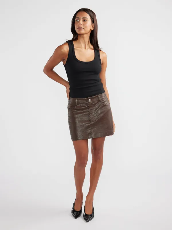 KIERA MOCK CROC SKIRT sold by Ena Pelly