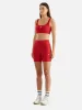 Athleisure Rib Crop - Cherry Rib sold by Ena Pelly