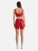 Athleisure Rib Crop - Cherry Rib sold by Ena Pelly