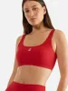 Athleisure Rib Crop - Cherry Rib sold by Ena Pelly