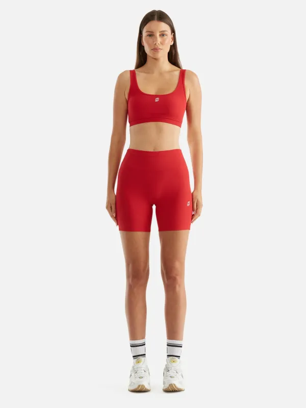Athleisure Rib Crop - Cherry Rib sold by Ena Pelly