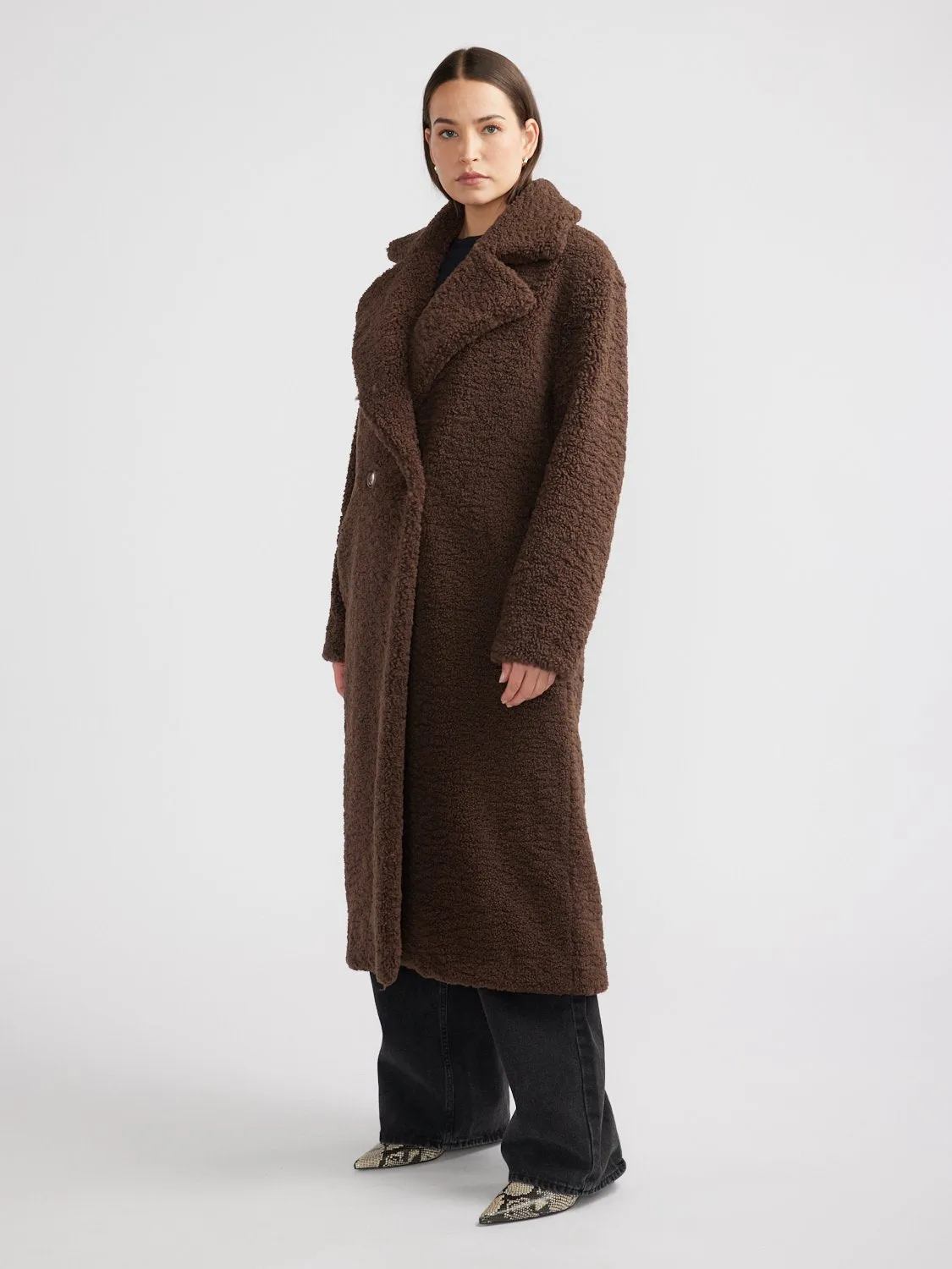 IVY FAUX FUR JACKET - Chocolate sold by Ena Pelly product image thumbnail 5