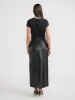 ARDEN LEATHER MAXI SKIRT - Black sold by Ena Pelly
