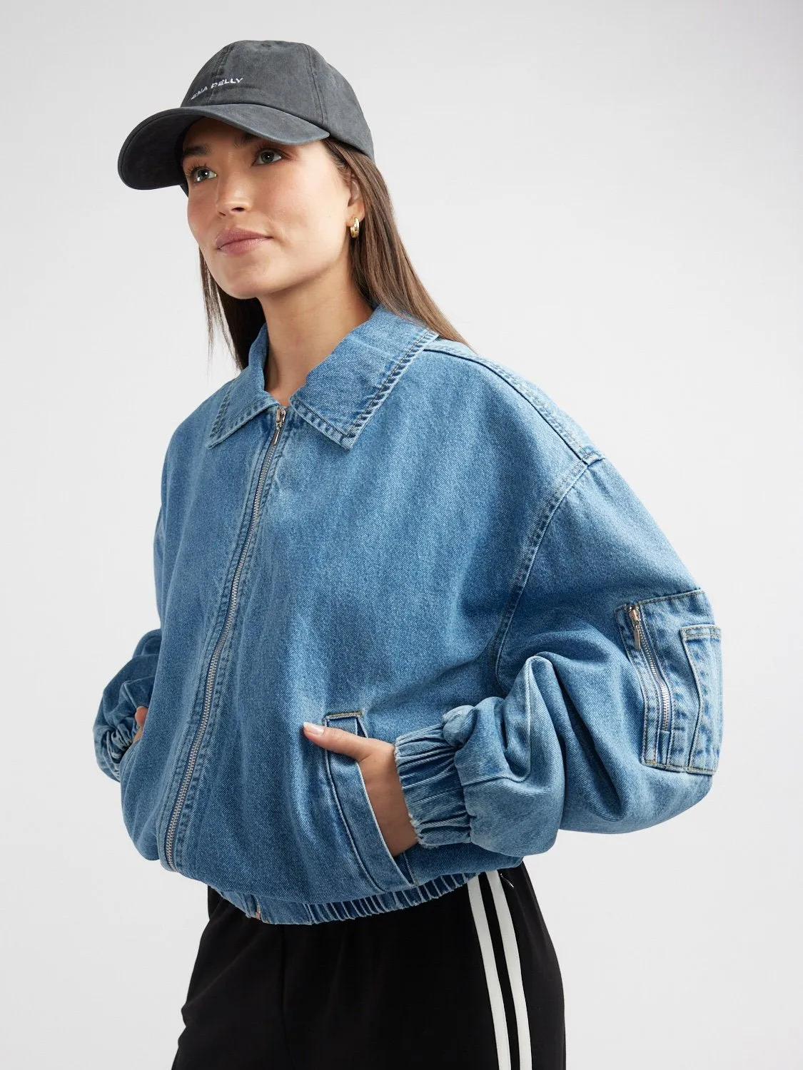HARLOW DENIM BOMBER sold by Ena Pelly product image thumbnail 2