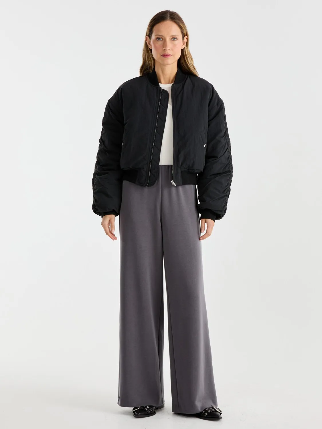 LULU BOMBER JACKET - Black sold by Ena Pelly product image thumbnail 5