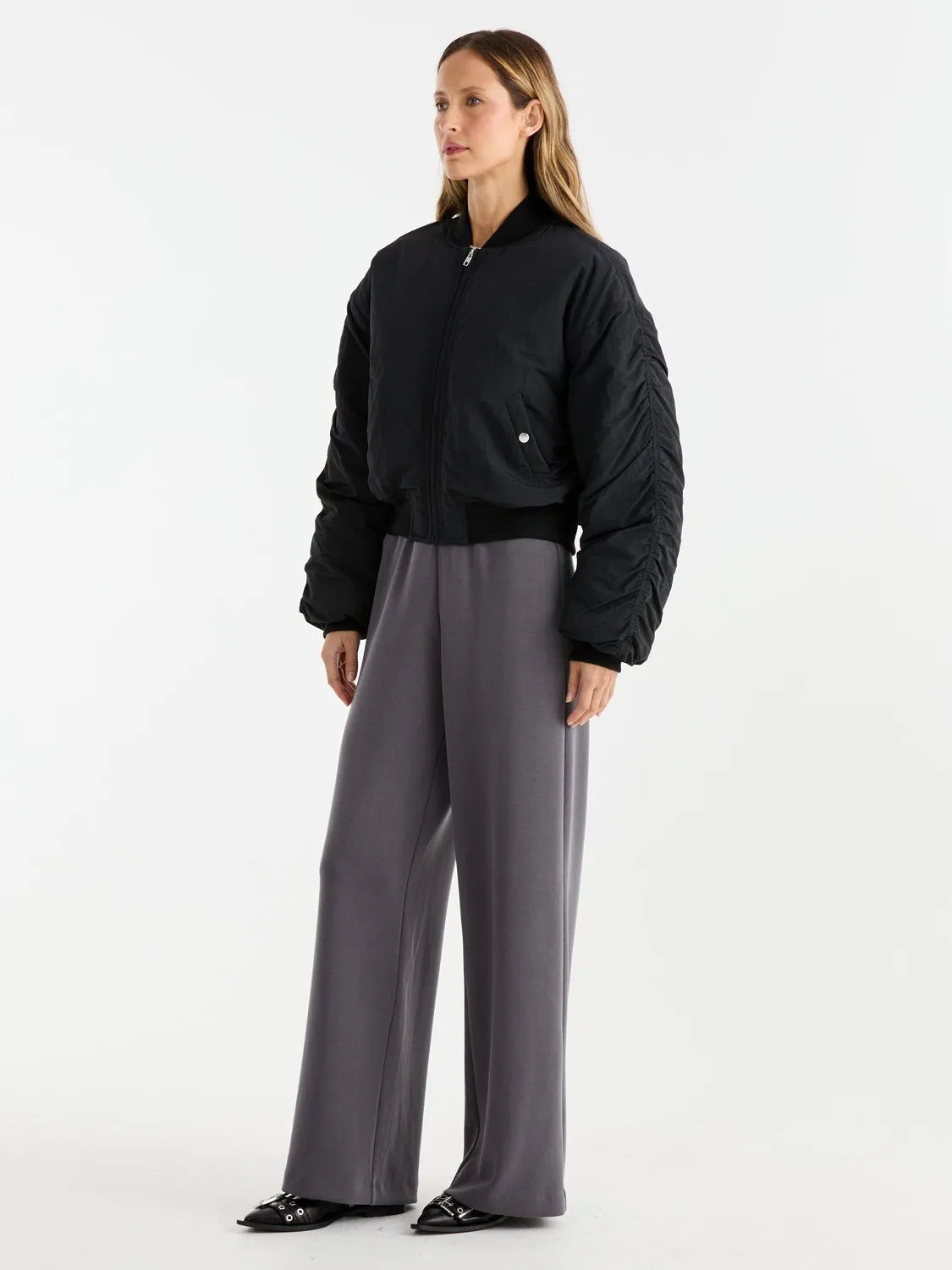 LULU BOMBER JACKET - Black sold by Ena Pelly product image thumbnail 3