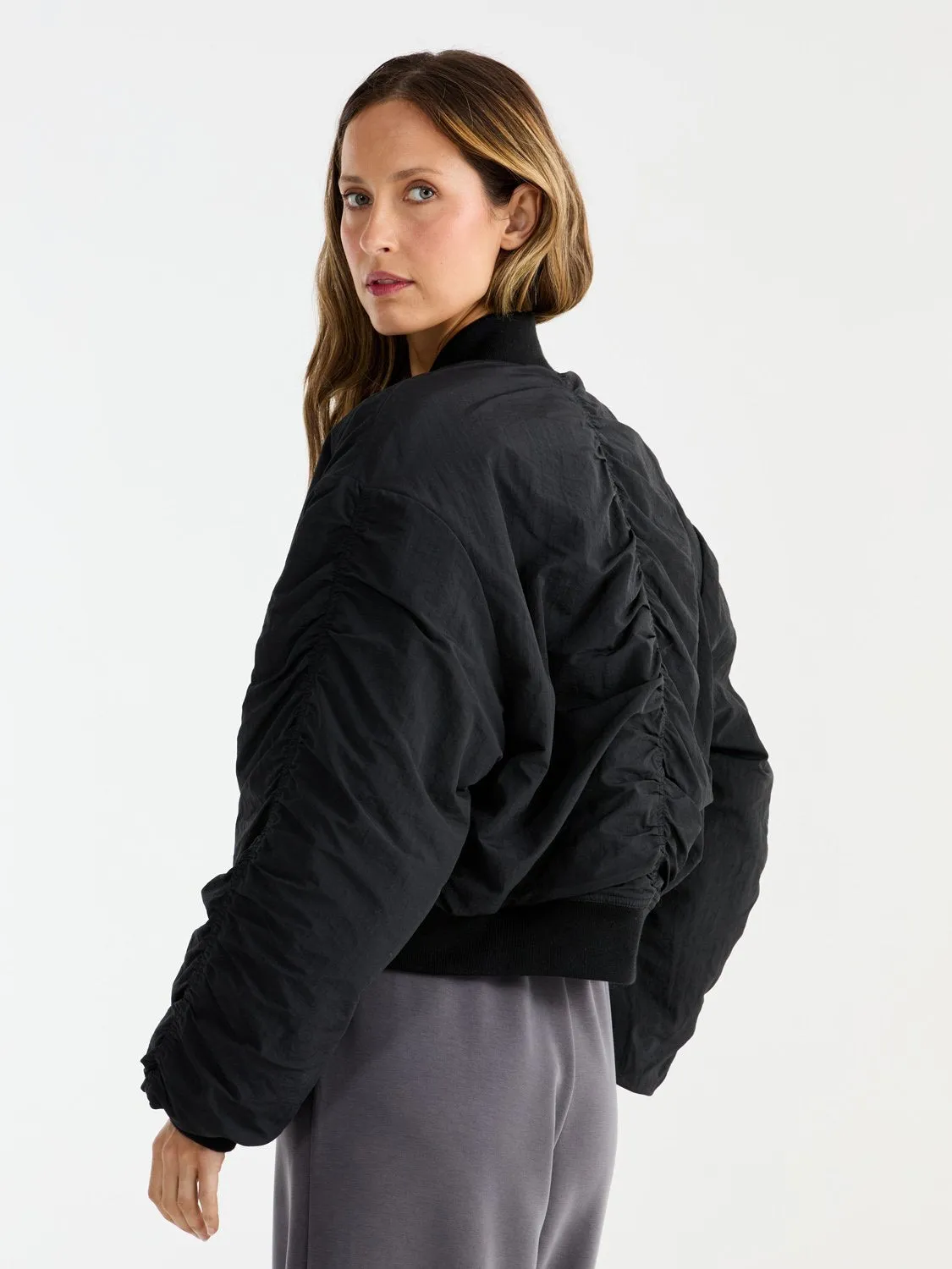 LULU BOMBER JACKET - Black sold by Ena Pelly product image thumbnail 2