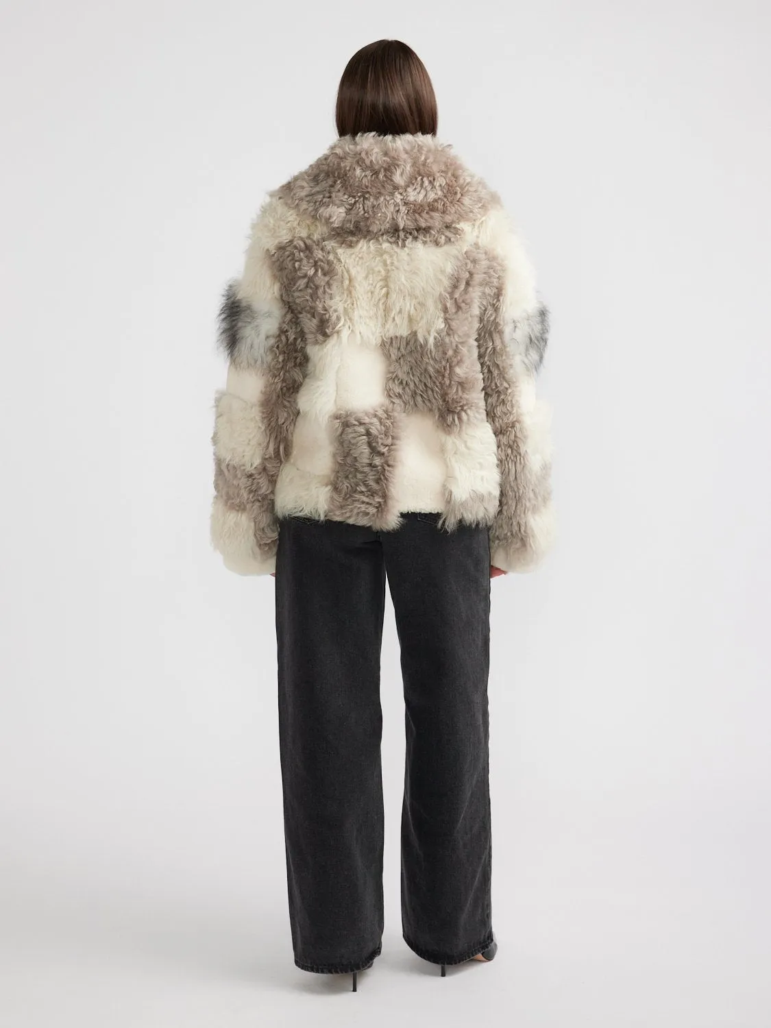 Shae Shearling Jacket - Neautral Multi sold by Ena Pelly product image thumbnail 4