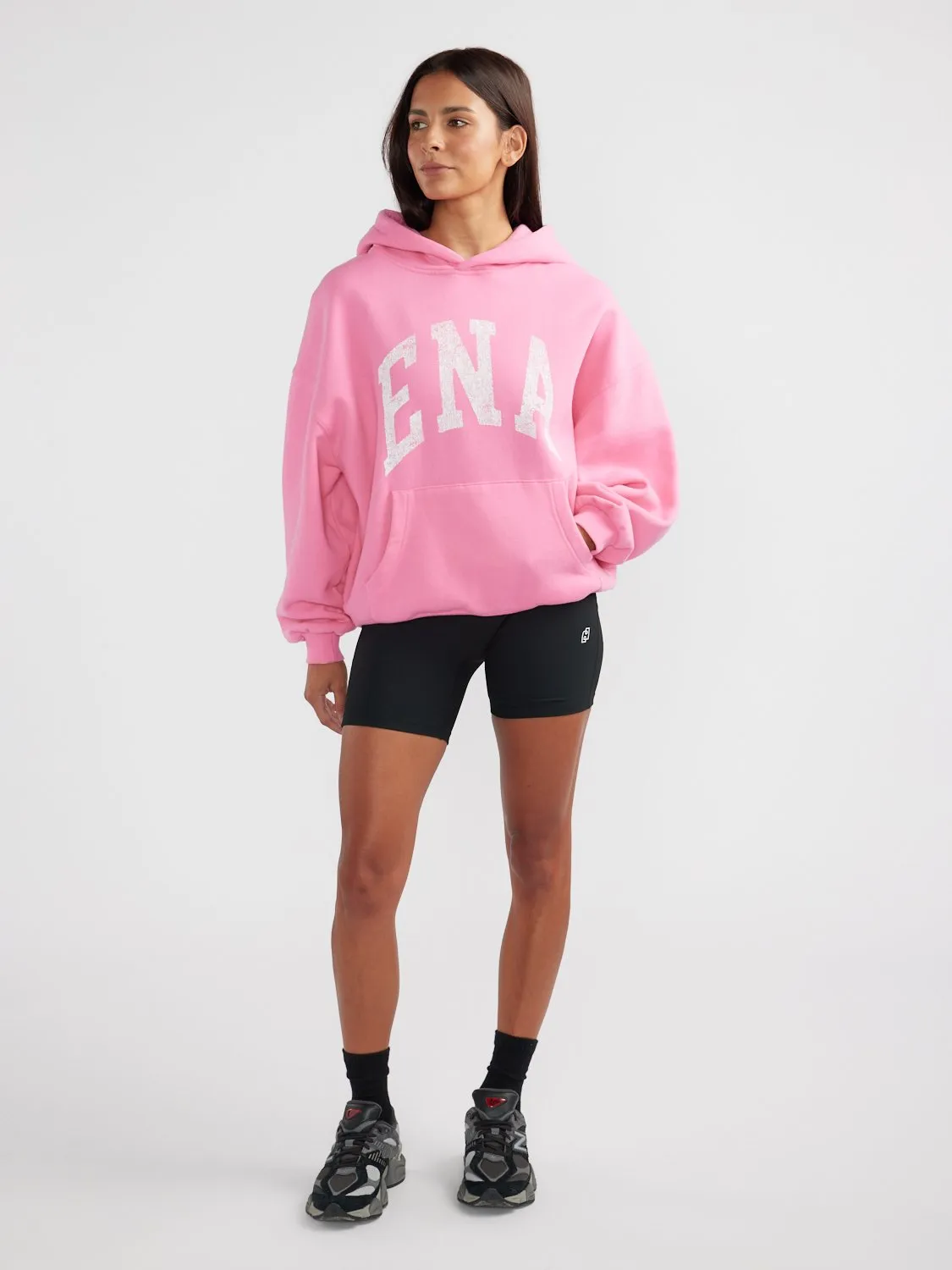 COLLEGIATE OVERSIZED HOODIE - Pop Pink sold by Ena Pelly