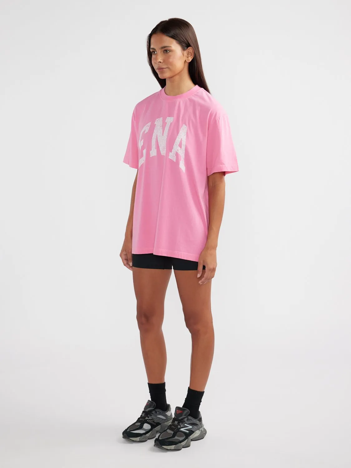 JESSIE OVERSIZED TEE COLLEGIATE - Pop Pink sold by Ena Pelly product image thumbnail 2
