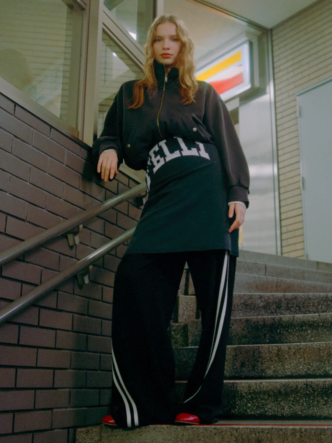 VINTAGE COLLEGIATE LONG SLEEVE TEE - Vintage Black / Lavender sold by Ena Pelly product image thumbnail 2