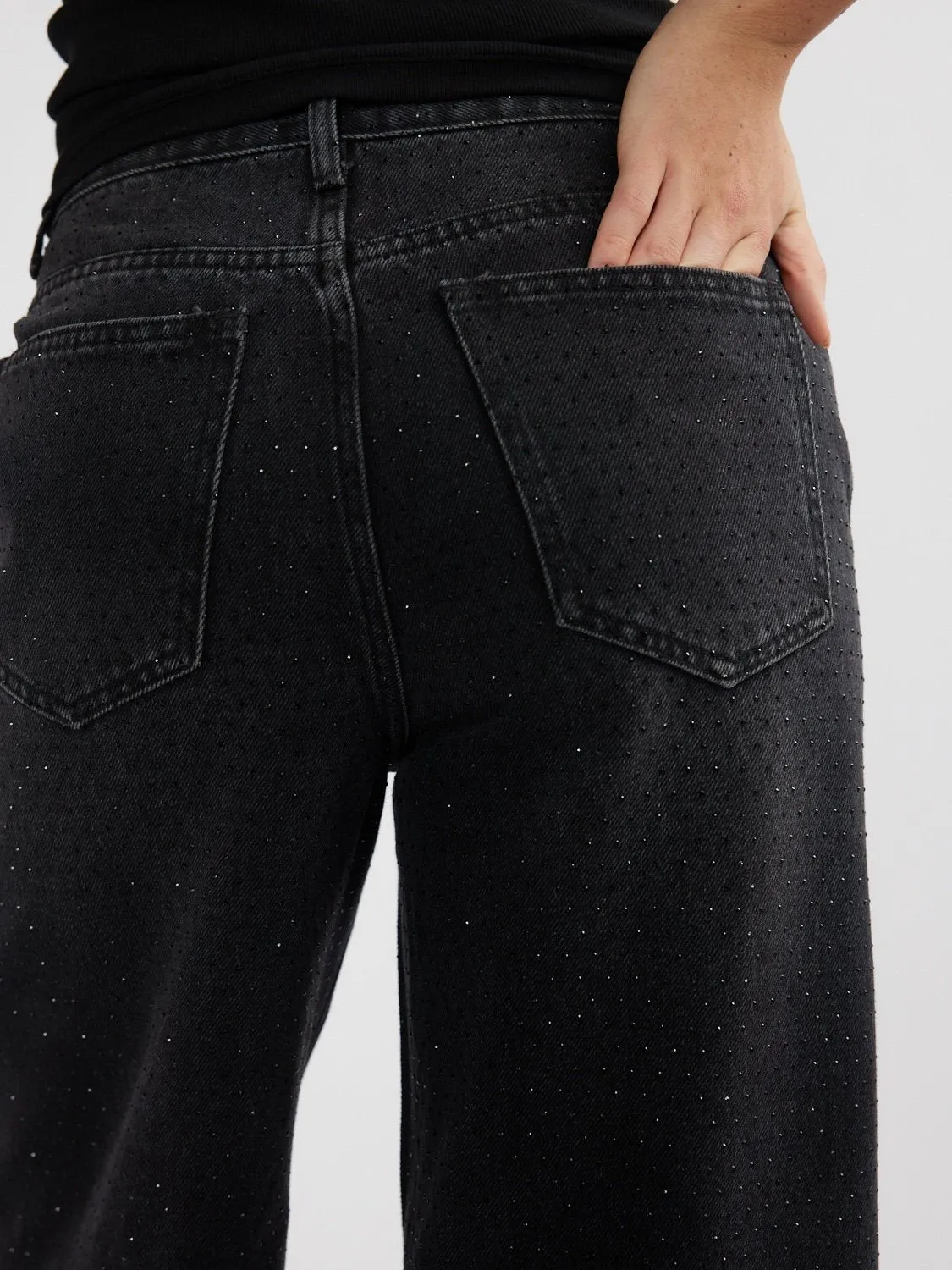 RHODE EMBELLISHED JEAN - Washed Black sold by Ena Pelly product image thumbnail 2