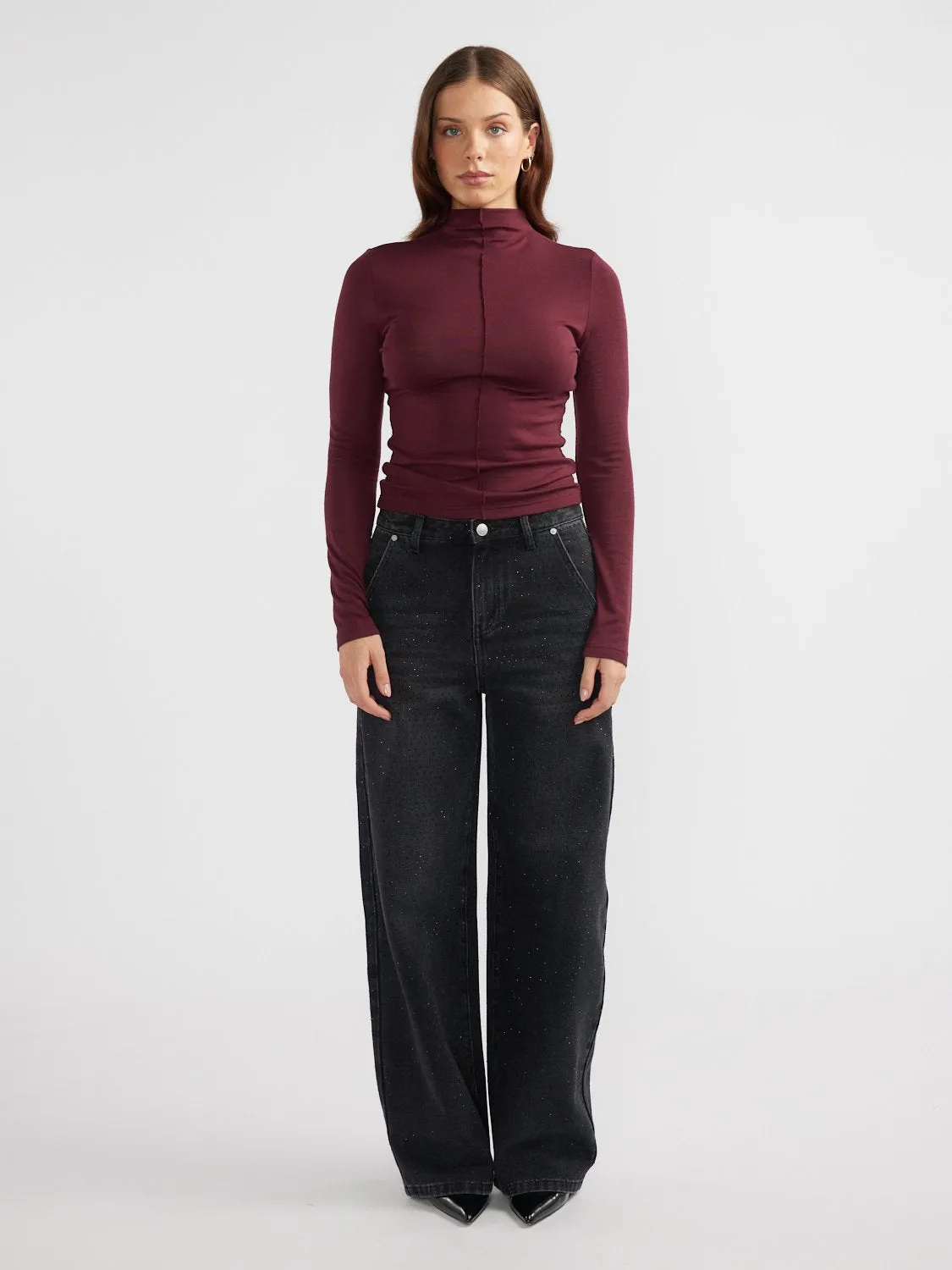 SKYE LONGSLEEVE TOP - Plum sold by Ena Pelly