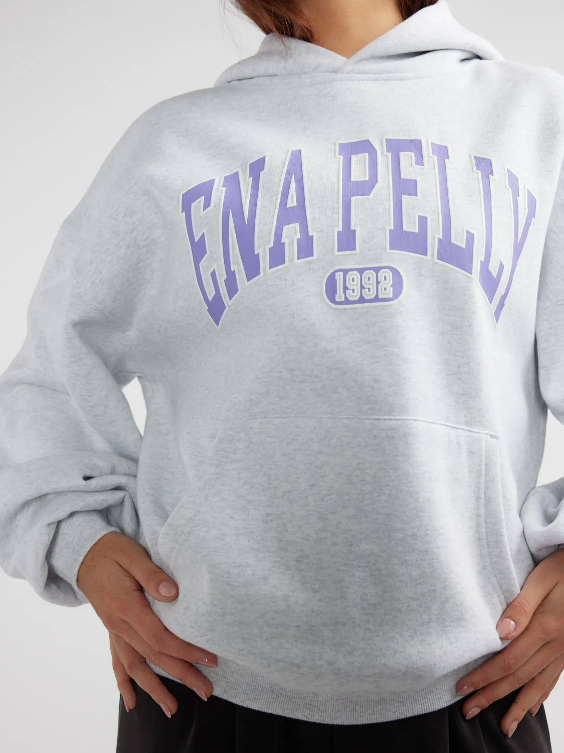 COLLEGIATE HOODIE - White Marle sold by Ena Pelly product image thumbnail 2