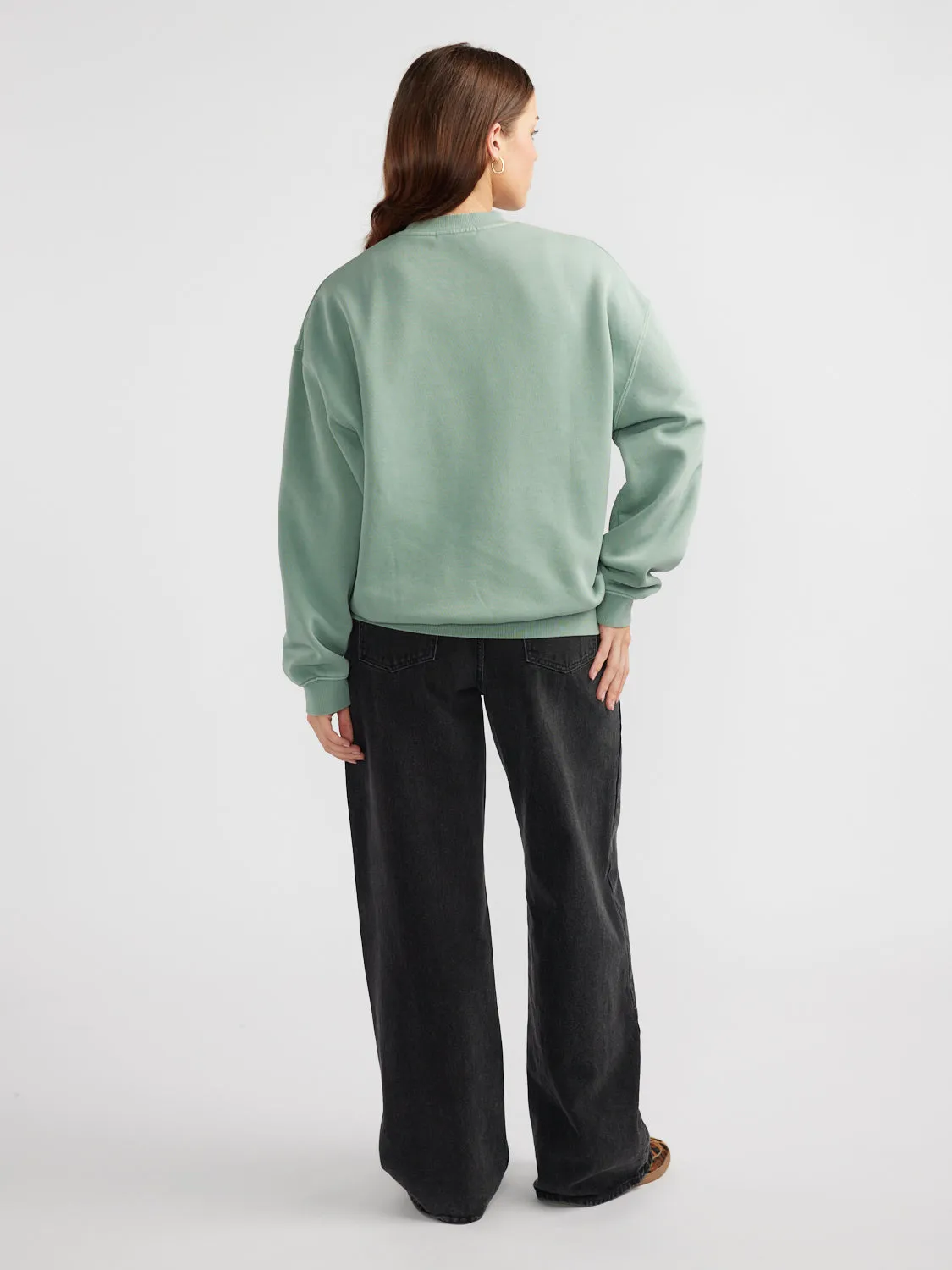 COLLEGIATE SWEATSHIRT - Olive sold by Ena Pelly product image thumbnail 4