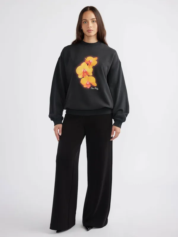 ORCHID SWEATSHIRT - Vintage Black sold by Ena Pelly