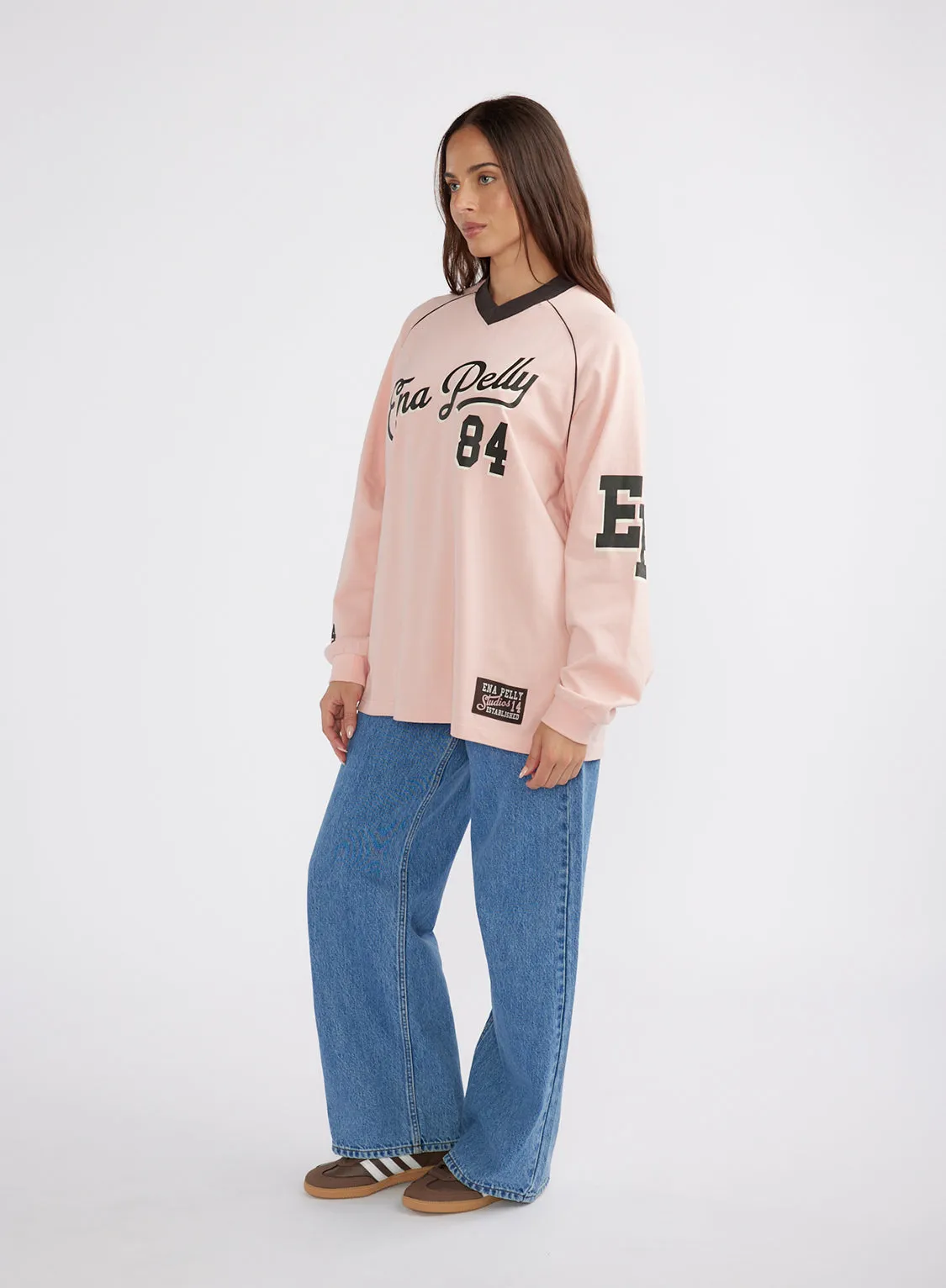 TEAM EP LONG SLEEVE TEE - Pink sold by Ena Pelly product image thumbnail 3