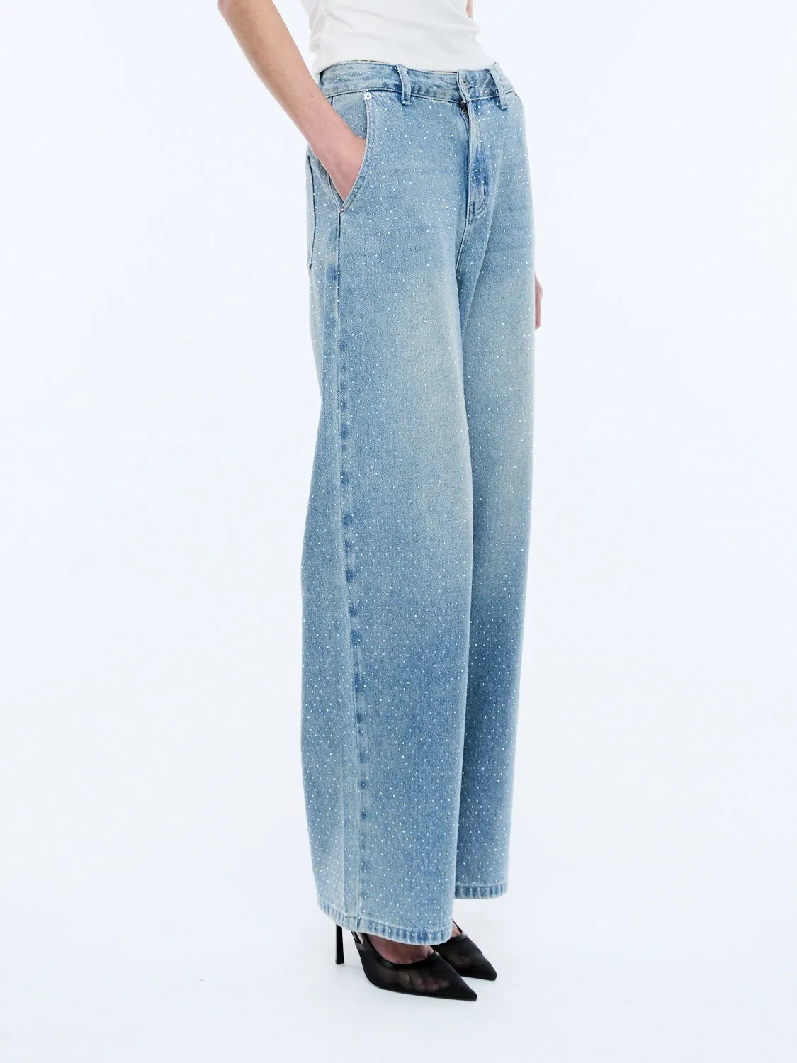 NIKI EMBELLISHED DENIM JEAN sold by Ena Pelly product image thumbnail 5