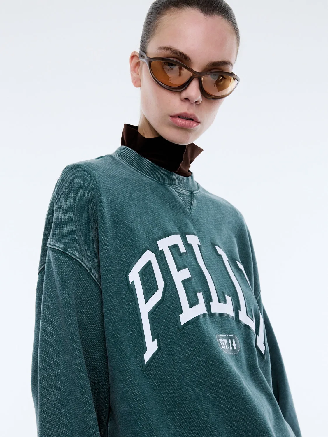 COLLEGIATE SWEATSHIRT - Washed Green sold by Ena Pelly product image thumbnail 5