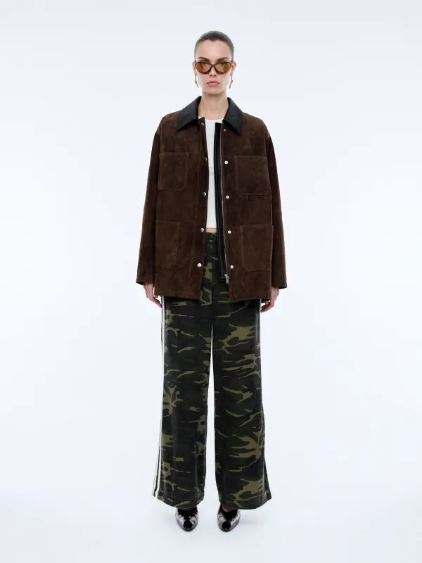 ENA SUEDE BARN JACKET - Chocolate sold by Ena Pelly