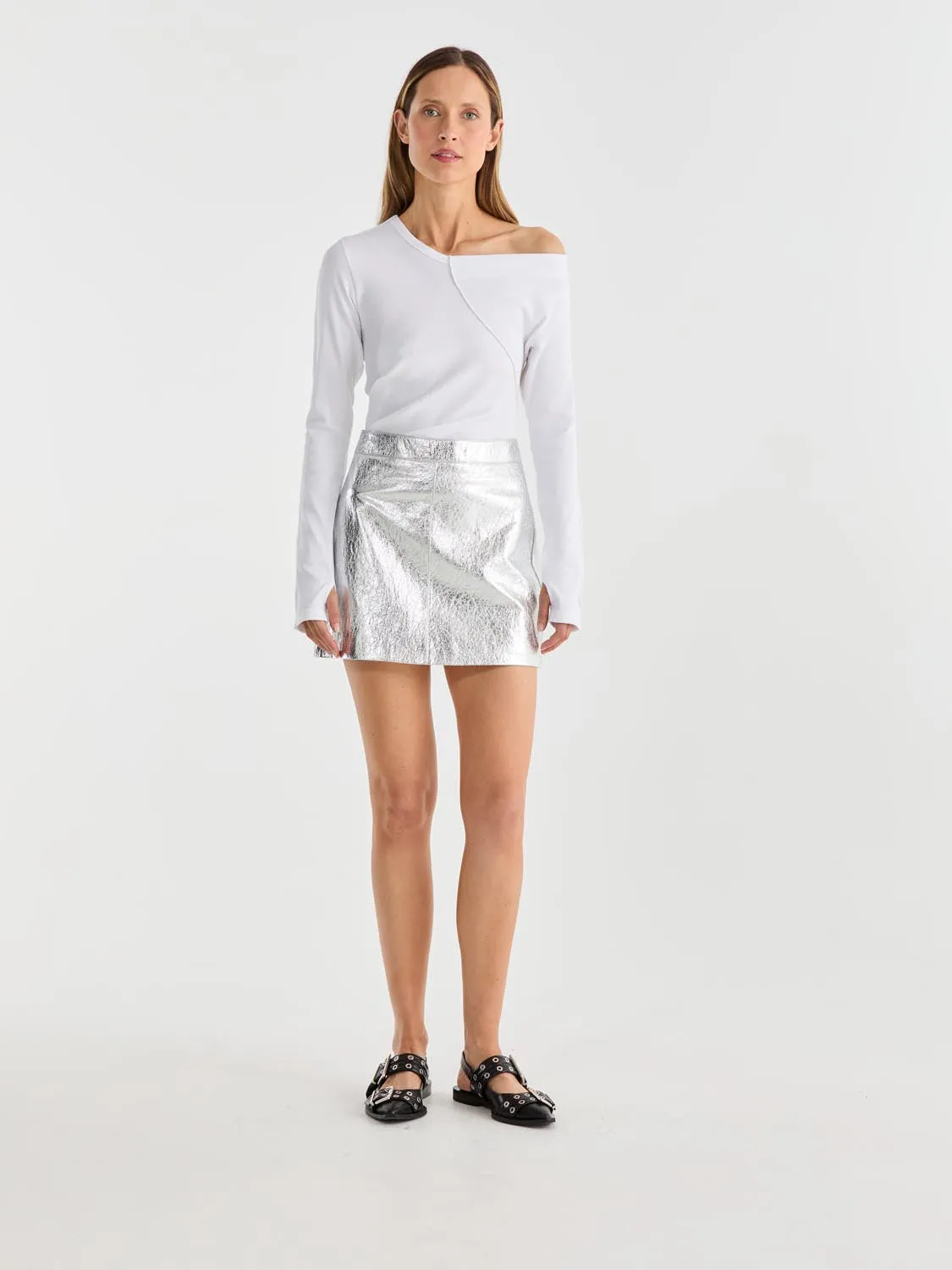 VENUS LEATHER MINI SKIRT sold by Ena Pelly