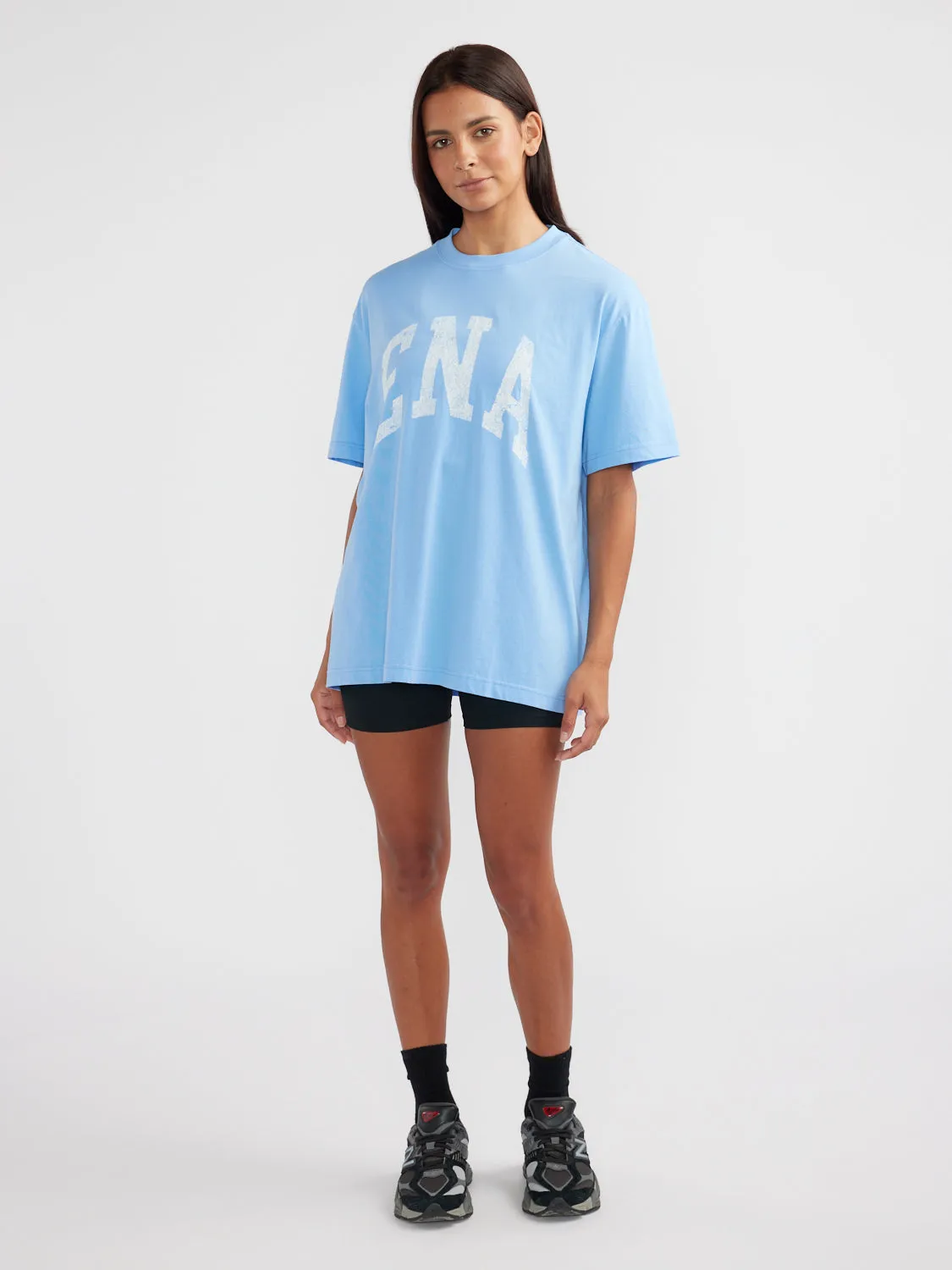 JESSIE OVERSIZED TEE COLLEGIATE - Cornflower Blue sold by Ena Pelly