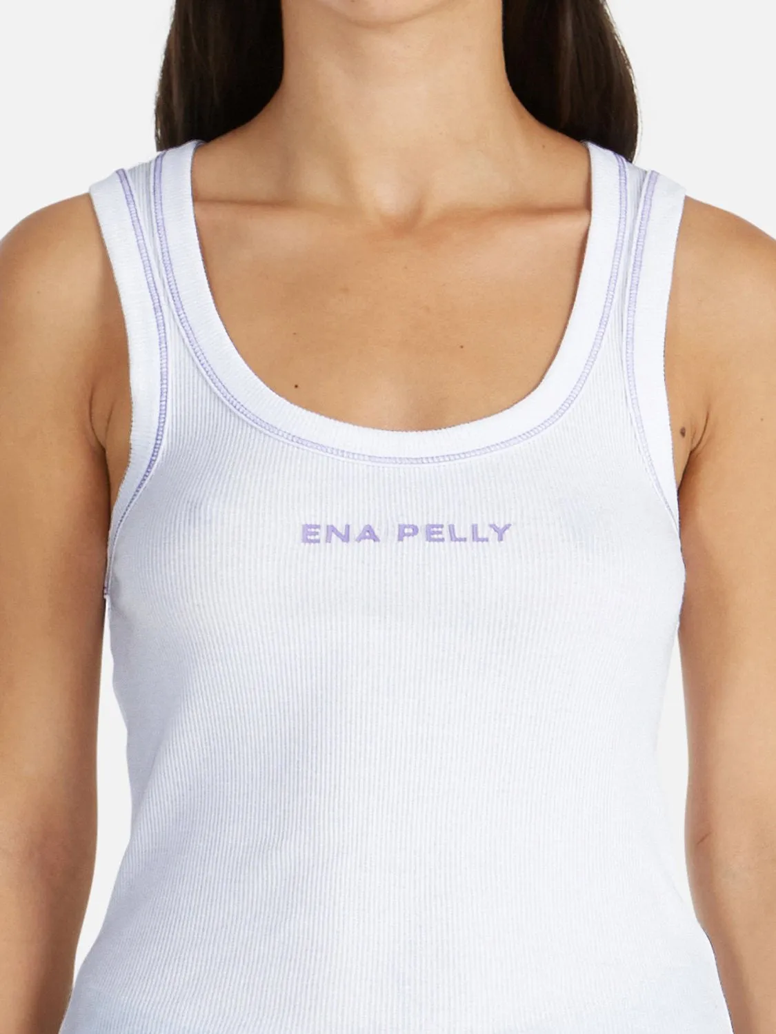 EPxSR Logo Tank - White/ Lilac sold by Ena Pelly product image thumbnail 4