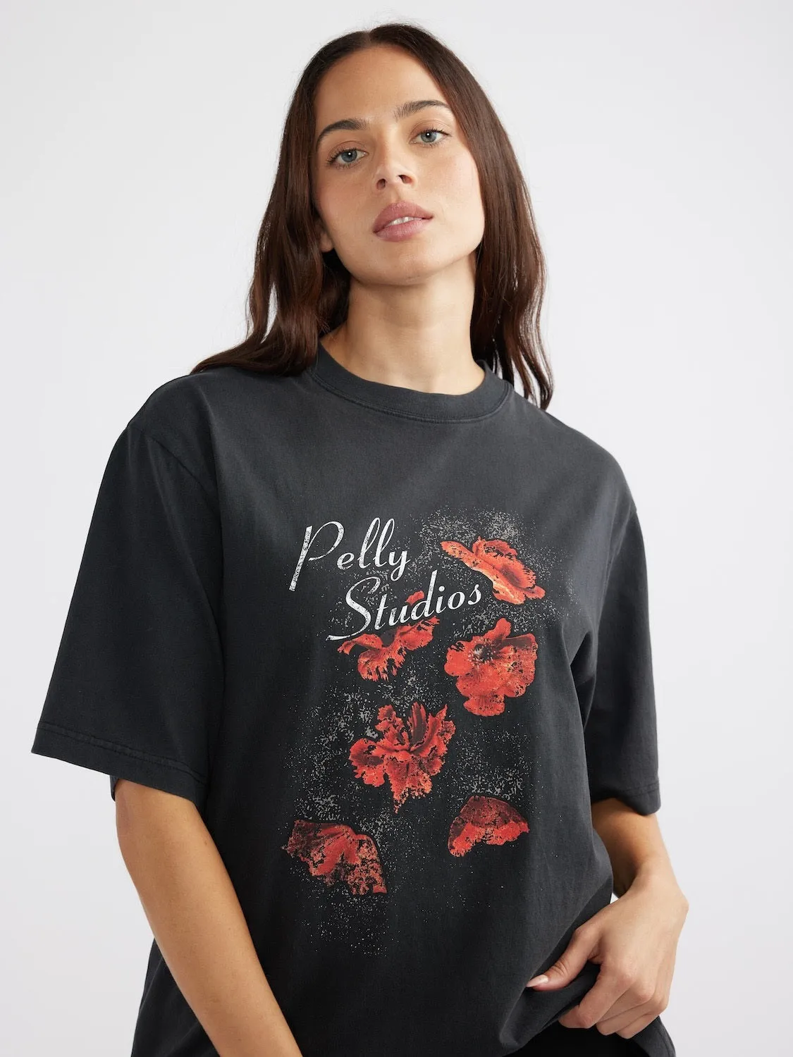 POPPIES TEE - Vintage Black sold by Ena Pelly product image thumbnail 2