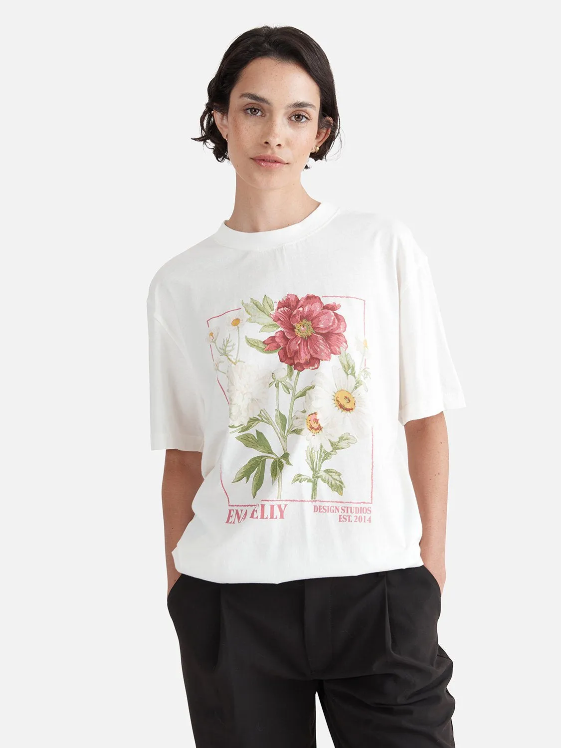 Bouquet Oversized Tee - Vintage White sold by Ena Pelly product image thumbnail 4
