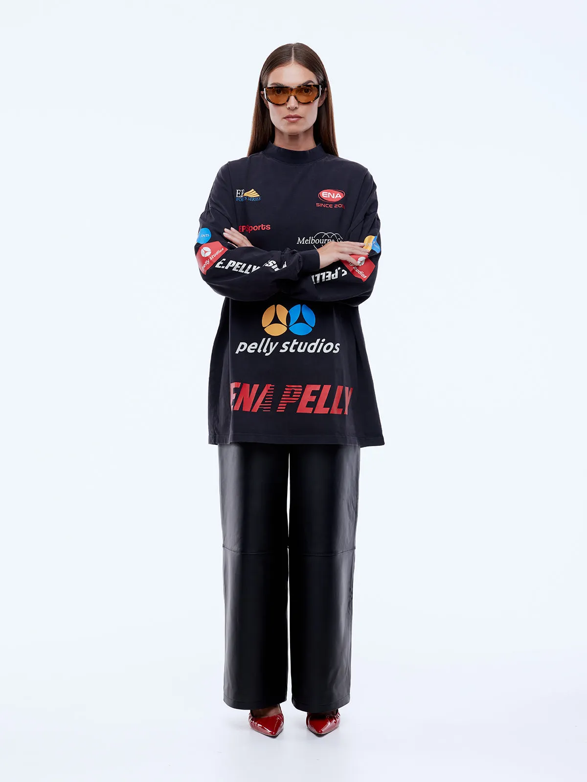 EP BADGE LONG SLEEVE TEE DRESS sold by Ena Pelly