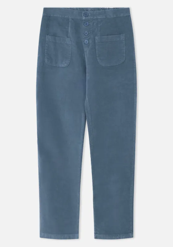 Pantalón Flow Terciopleo Azul Petróleo sold by Dr. Bloom