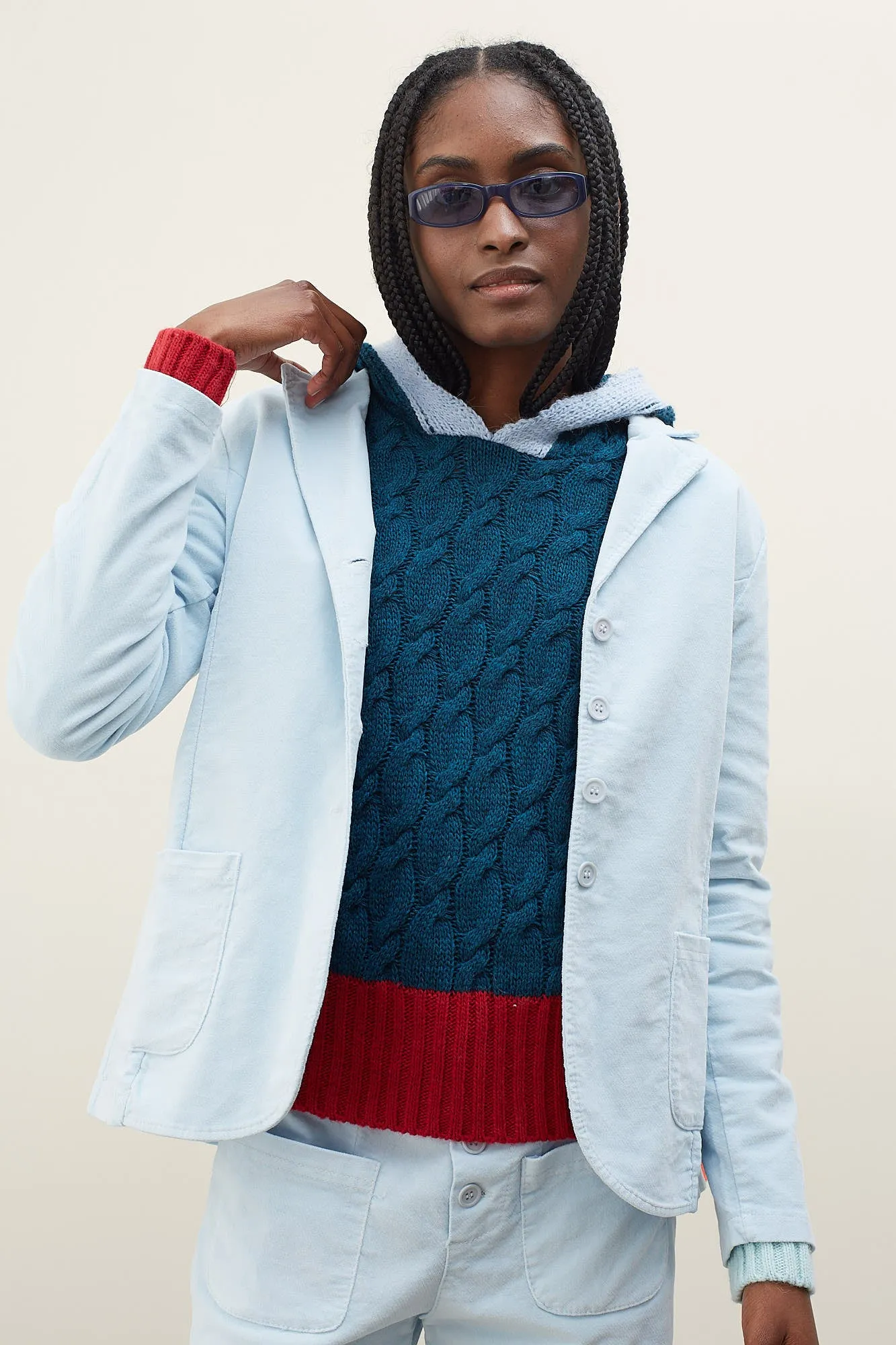 Pantalón Flow Terciopelo Azul sold by Dr. Bloom product image thumbnail 4