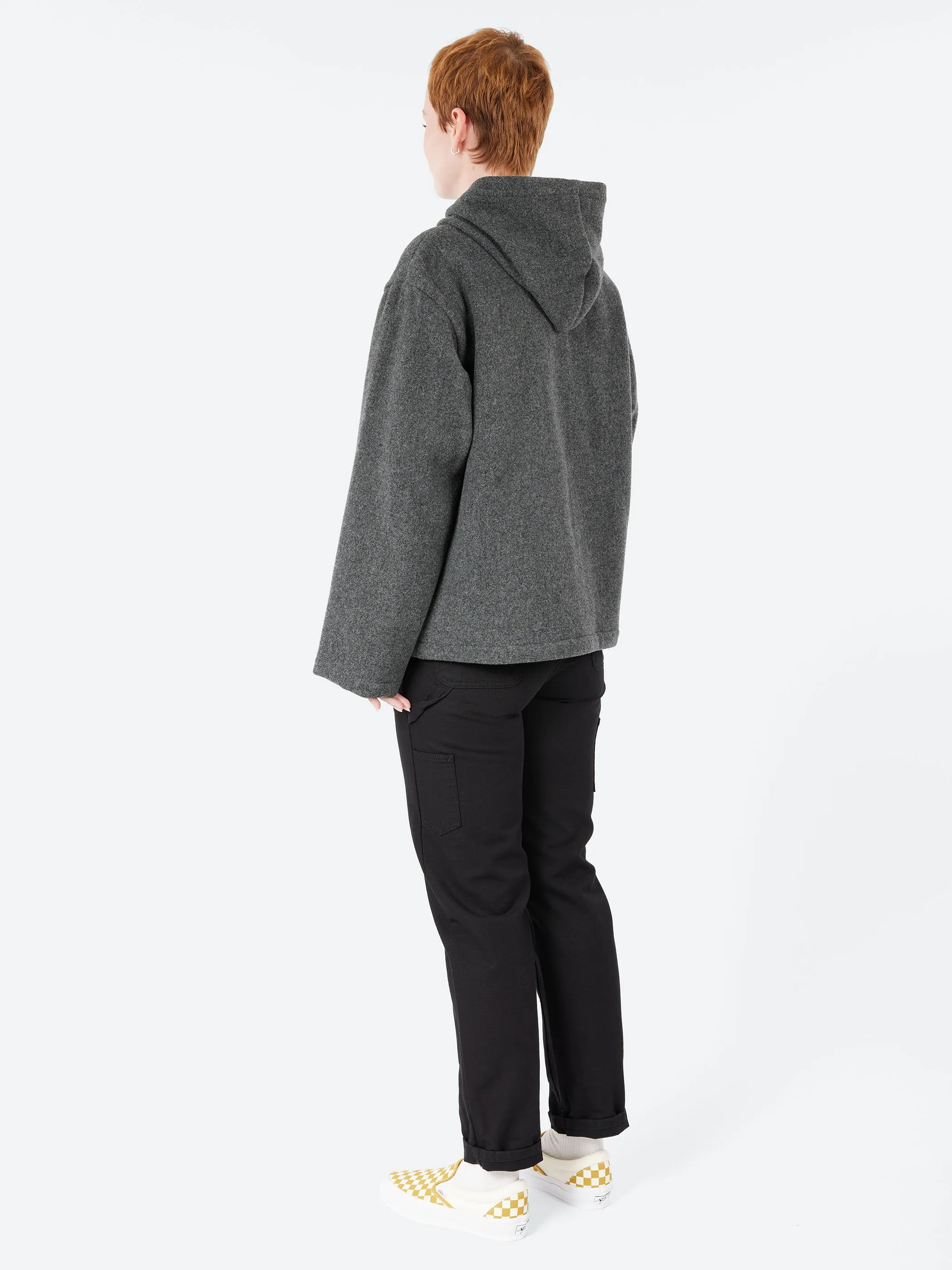 Wool Light Pile Hooded Jacket sold by gravitypope product image thumbnail 3