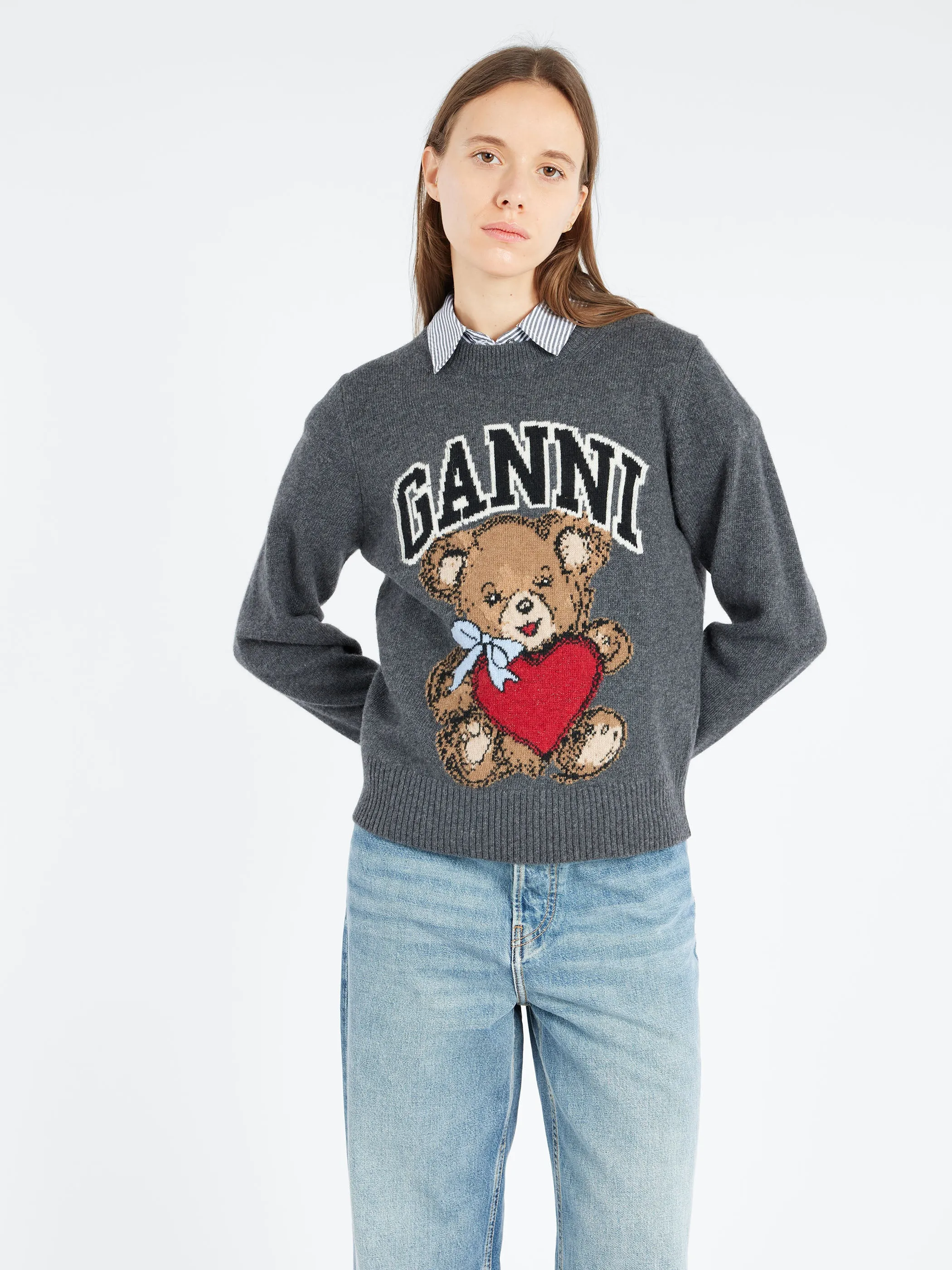 Graphic Bear Crewneck sold by gravitypope product image thumbnail 2