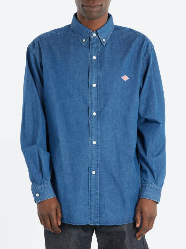 Denim Button Down Shirt made by Danton