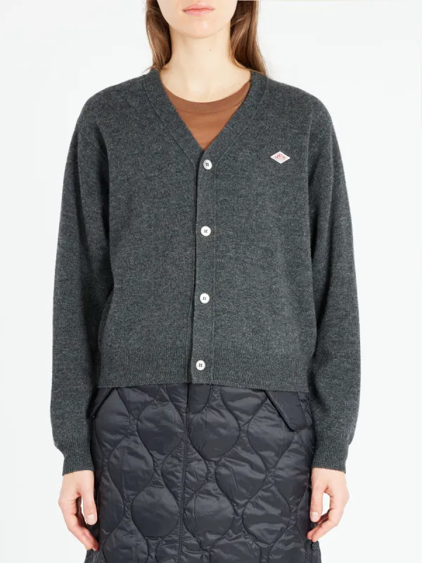 Women's Lambswool V-Neck Knit Cardigan made by Danton