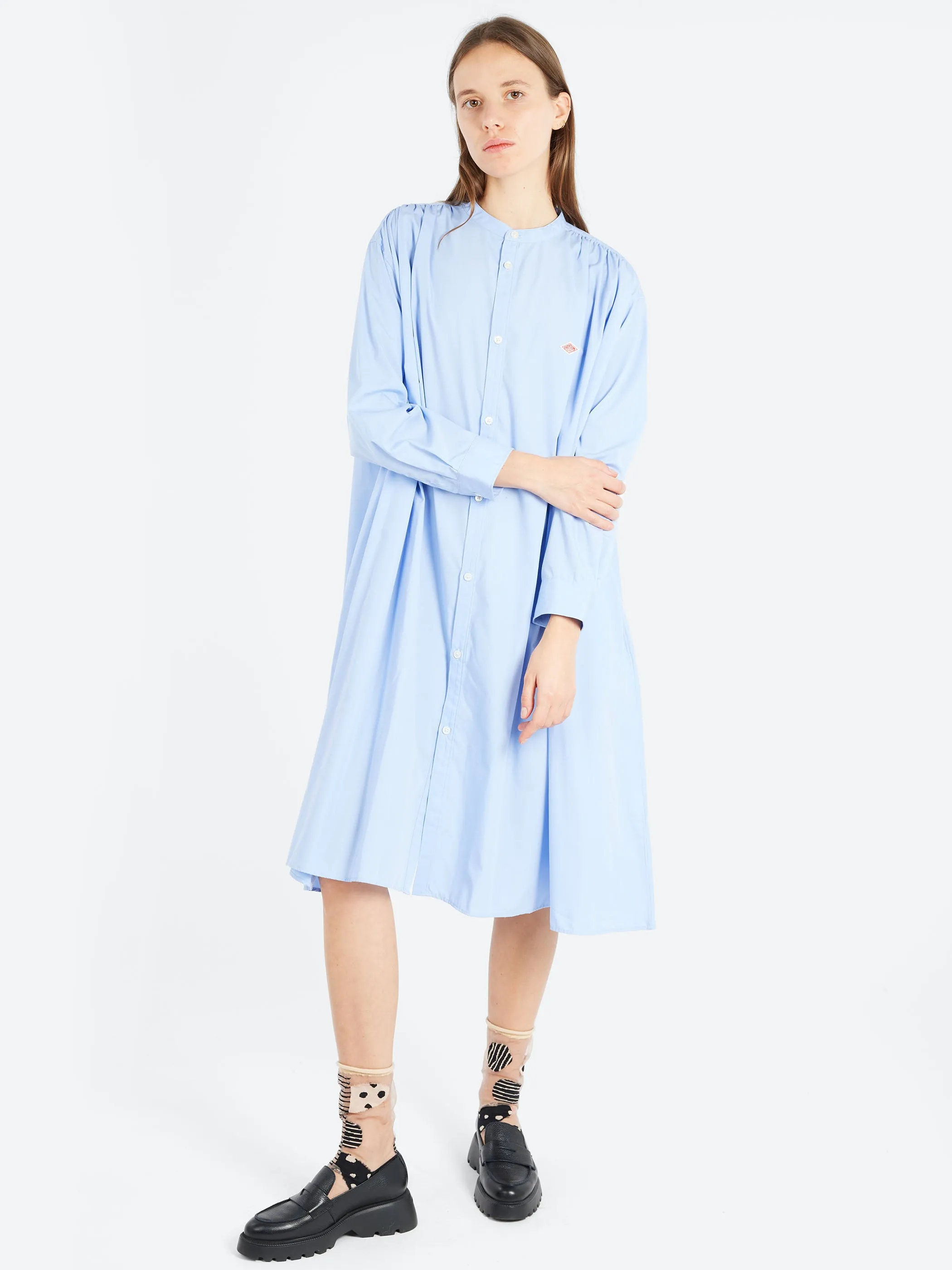 Broadcloth Gathered Shirt Dress sold by gravitypope product image thumbnail 2